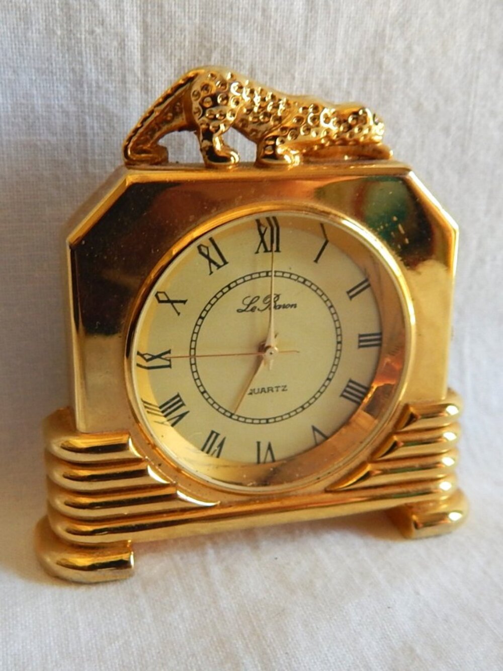 LeBaron Miniature Gold Tone Clock - Quartz